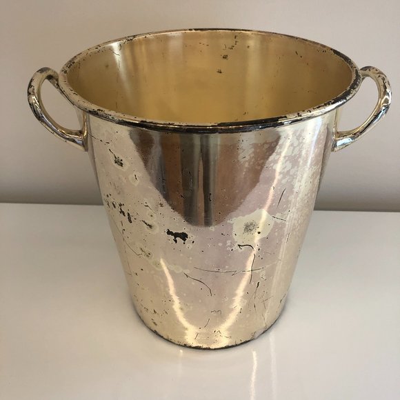 Silver-Plated Champagne Bucket with Handles - Picture 2 of 5